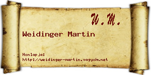 Weidinger Martin névjegykártya